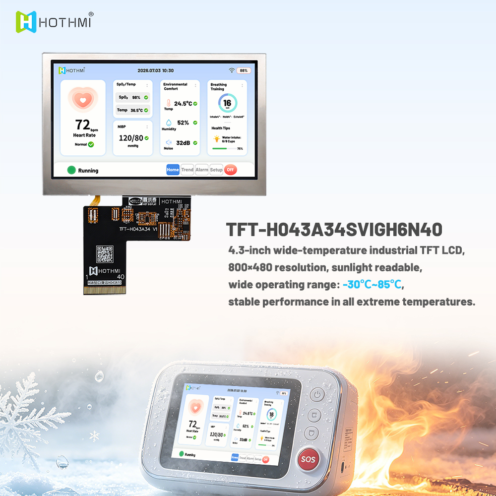 4.3-inch IPS full view Sunlight Readable TFT LCD display with 800x480 wide temperature RGB interface product-show.jpg